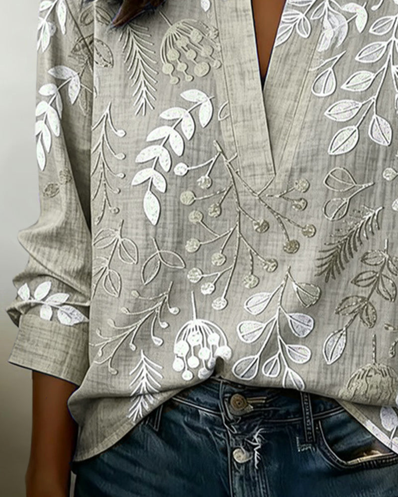 Annechien | Blouse met Botanische Print