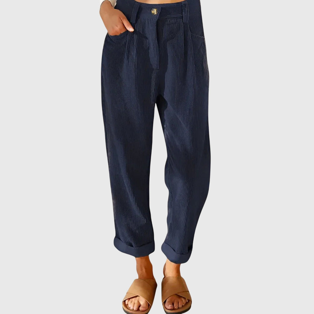 Sigrid | Soepele Broek met Hoge Taille