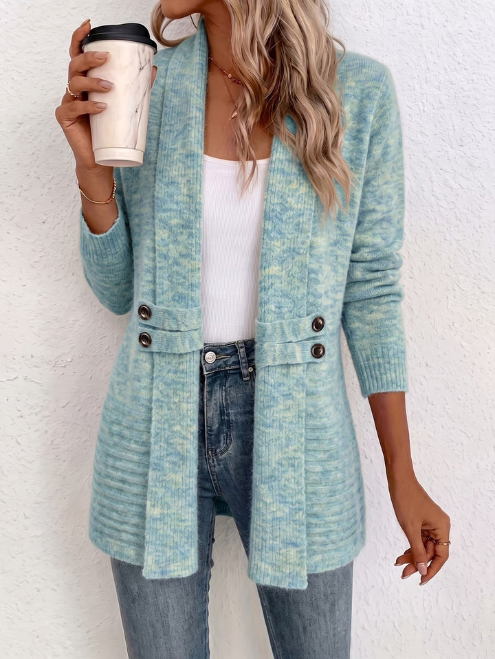 Els | Geribbeld Vest met Knoopdetail