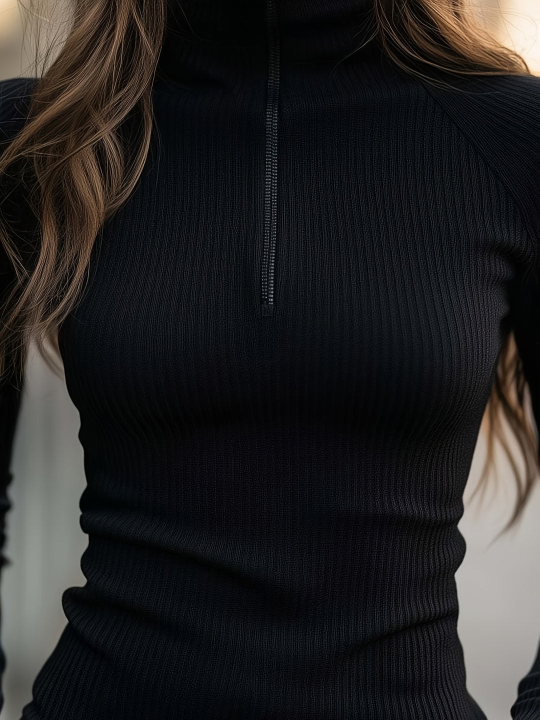 Hilda | Ribgebreide Halfrits Top