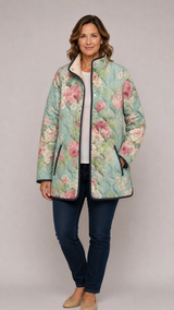 Thea | Gewatteerd Jack met Bloemenprint