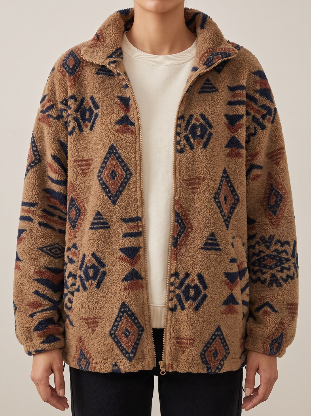 Toos | Warme Bomber met Aztekendessin