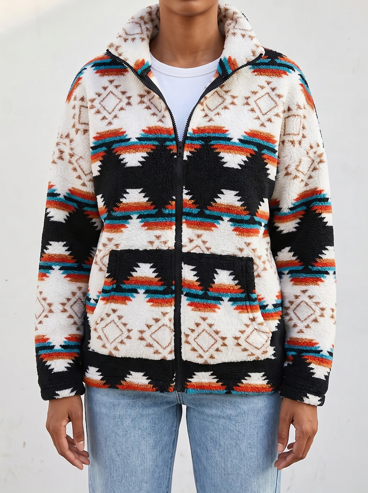Aagtje | Behaaglijk Winterjack met Grafische Print