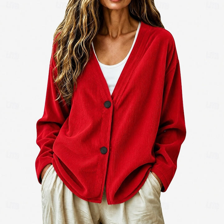 Sien | Geribbeld Vest met Knoopsluiting