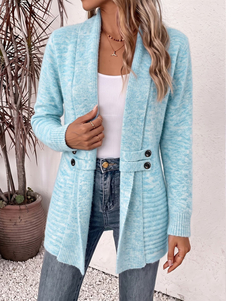 Els | Geribbeld Vest met Knoopdetail