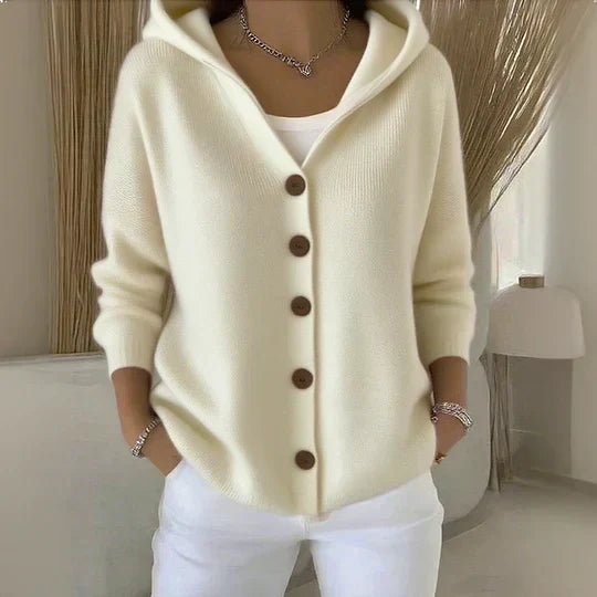 Karlijn | Warm Capuchonvest met Knoopsluiting