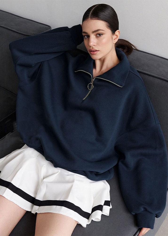 Thirza | Ruimvallende Halfzip Trui