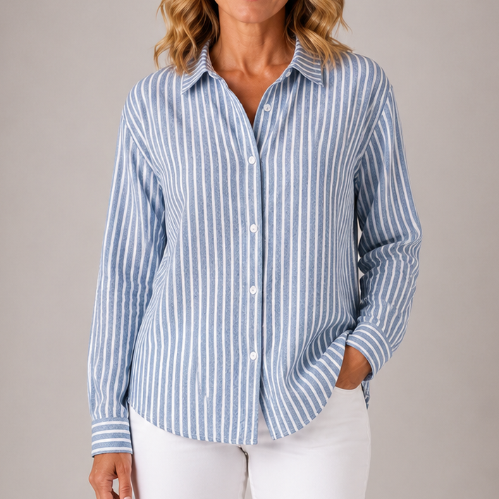 Nora | Soepele Gestreepte Blouse