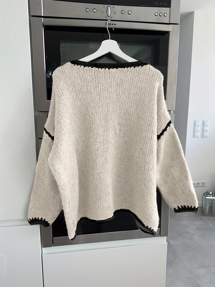 Ilse | Zachte Oversized Trui met Boothals