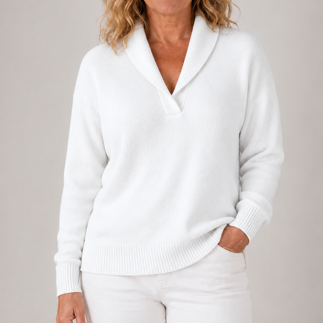 Manon | Elegante Trui met Sjaalkraag