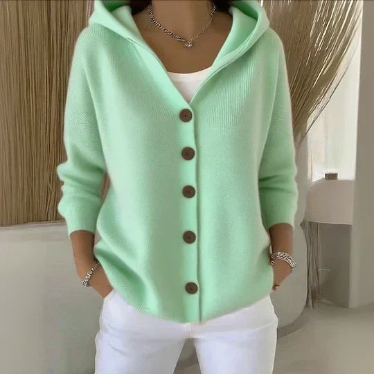 Karlijn | Warm Capuchonvest met Knoopsluiting