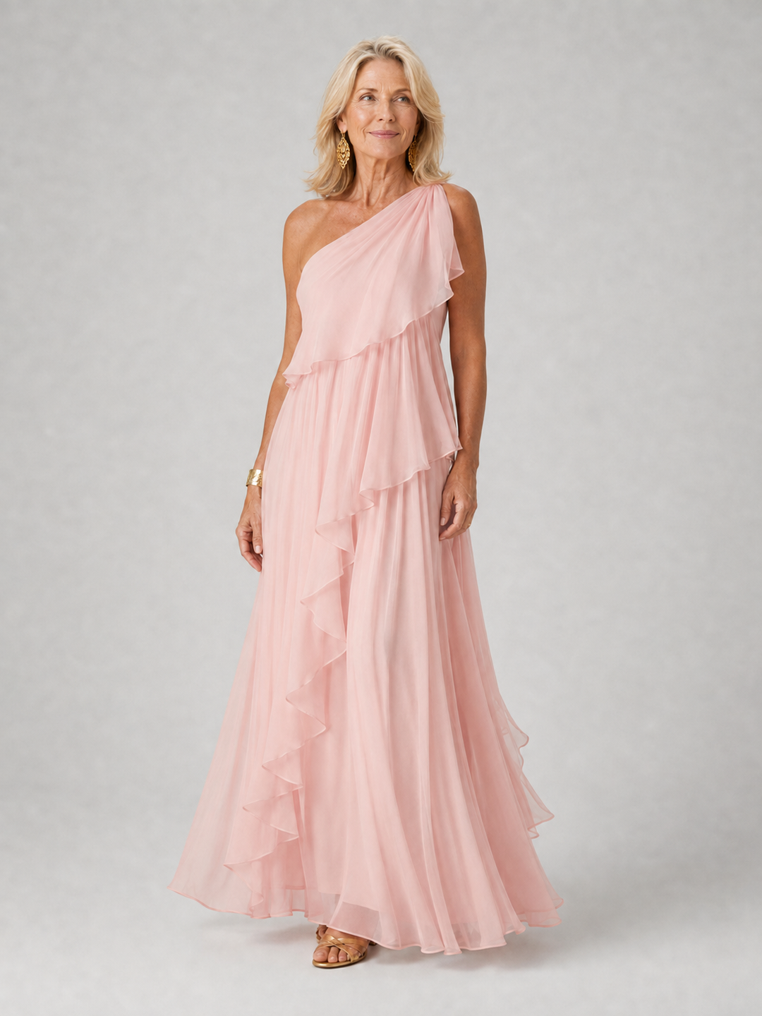 Femia | Elegante One-Shoulder Maxi-jurk