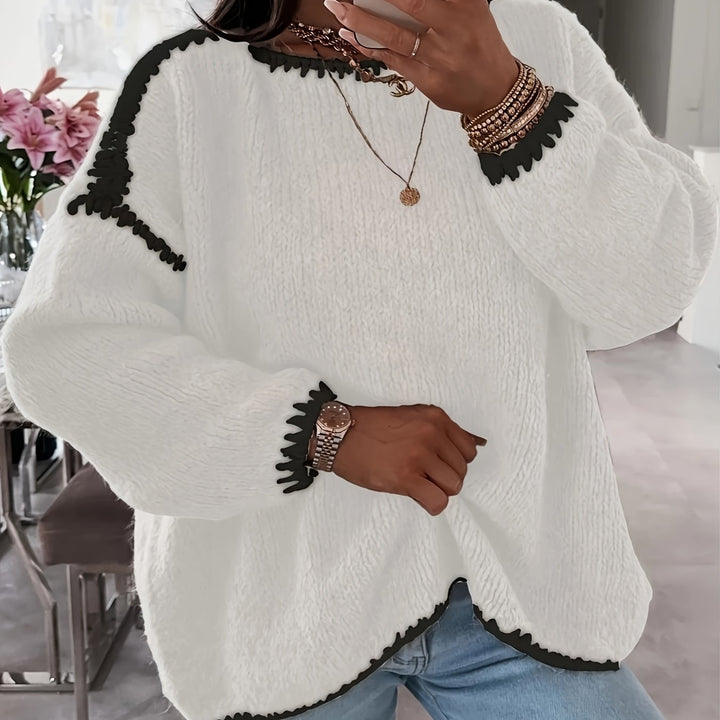 Ilse | Zachte Oversized Trui met Boothals