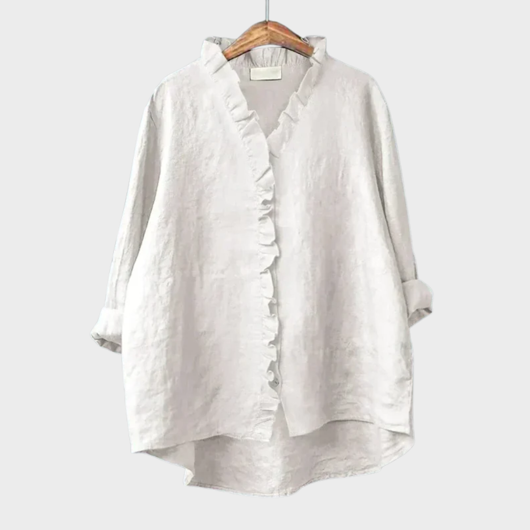 Josien | Blouse met Ruche-Details