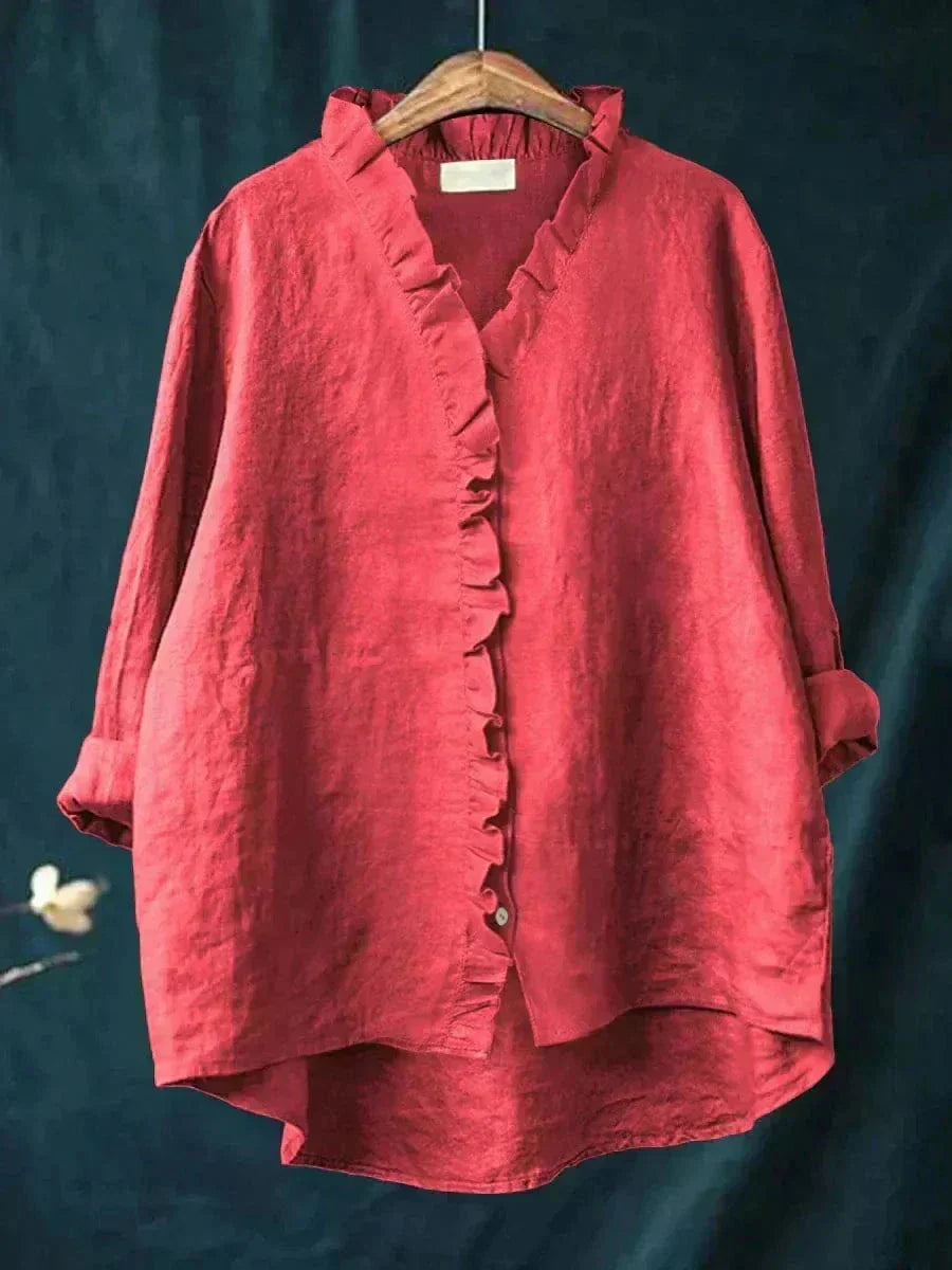 Josien | Blouse met Ruche-Details