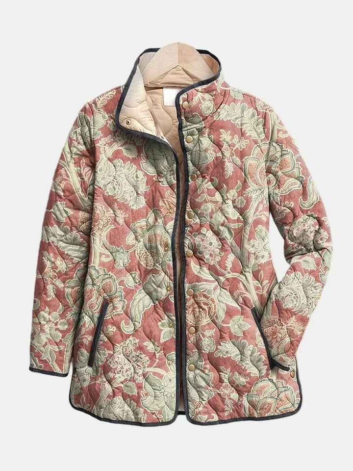 Lida | Gewatteerd Jasje met Bloemenprint