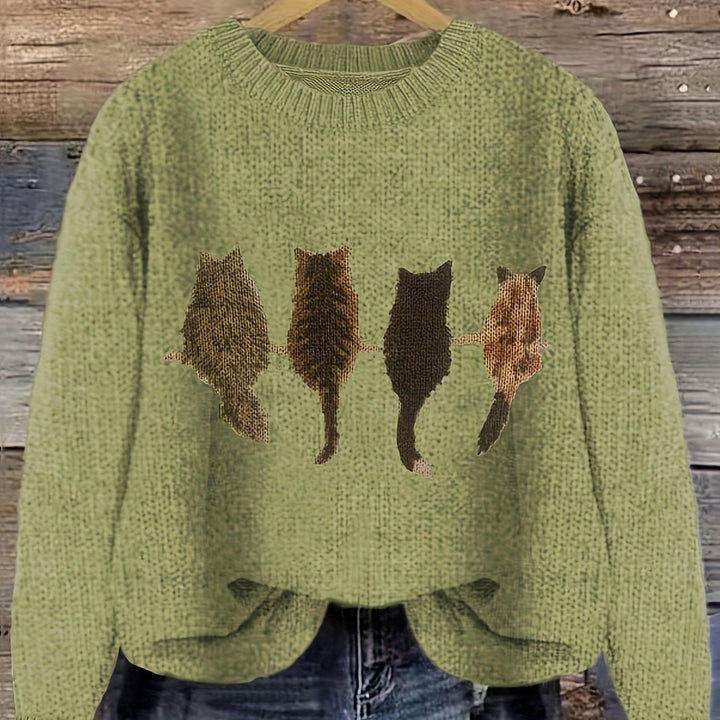 Bep | Losse Kattenprint Trui