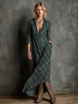 Jantine | Klassieke Geruite Blousejurk