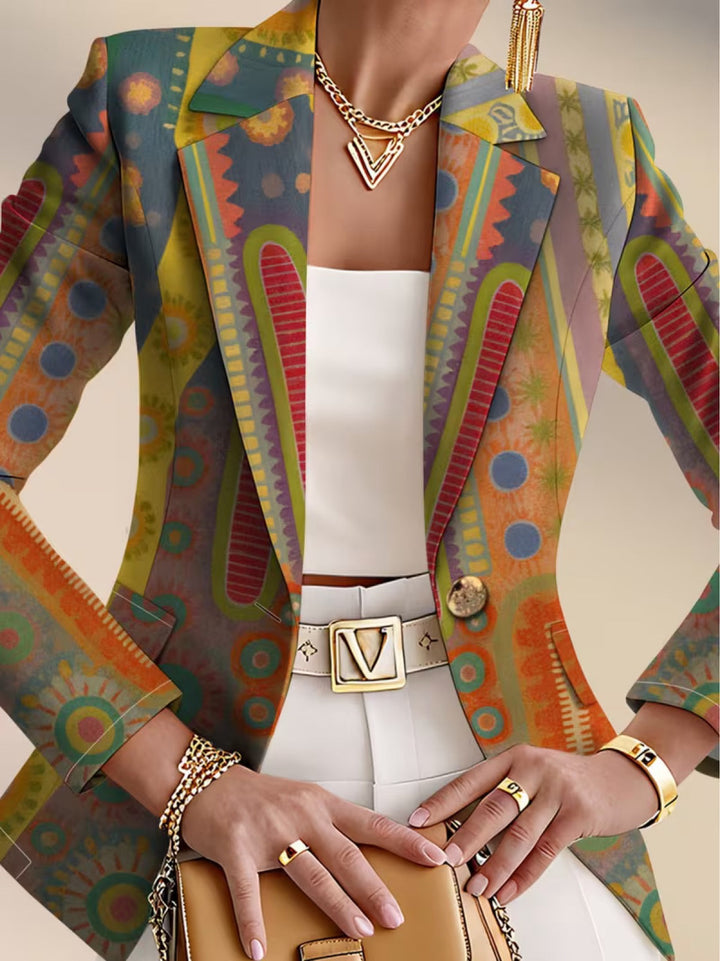 Ymke | Sierlijke Print Blazer