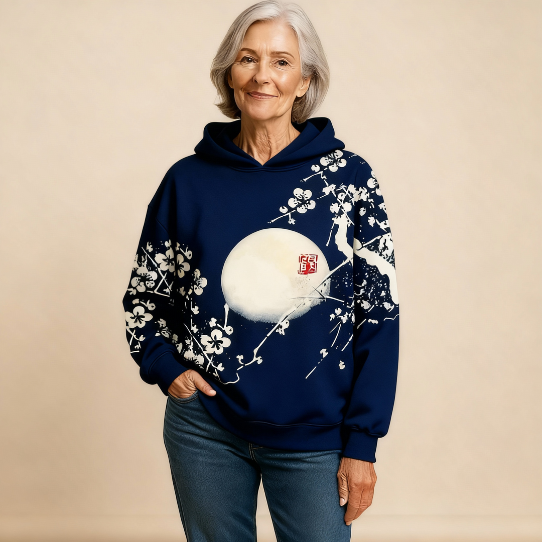 Willemijn | Comfortabele Hoodie met Bloesemprint