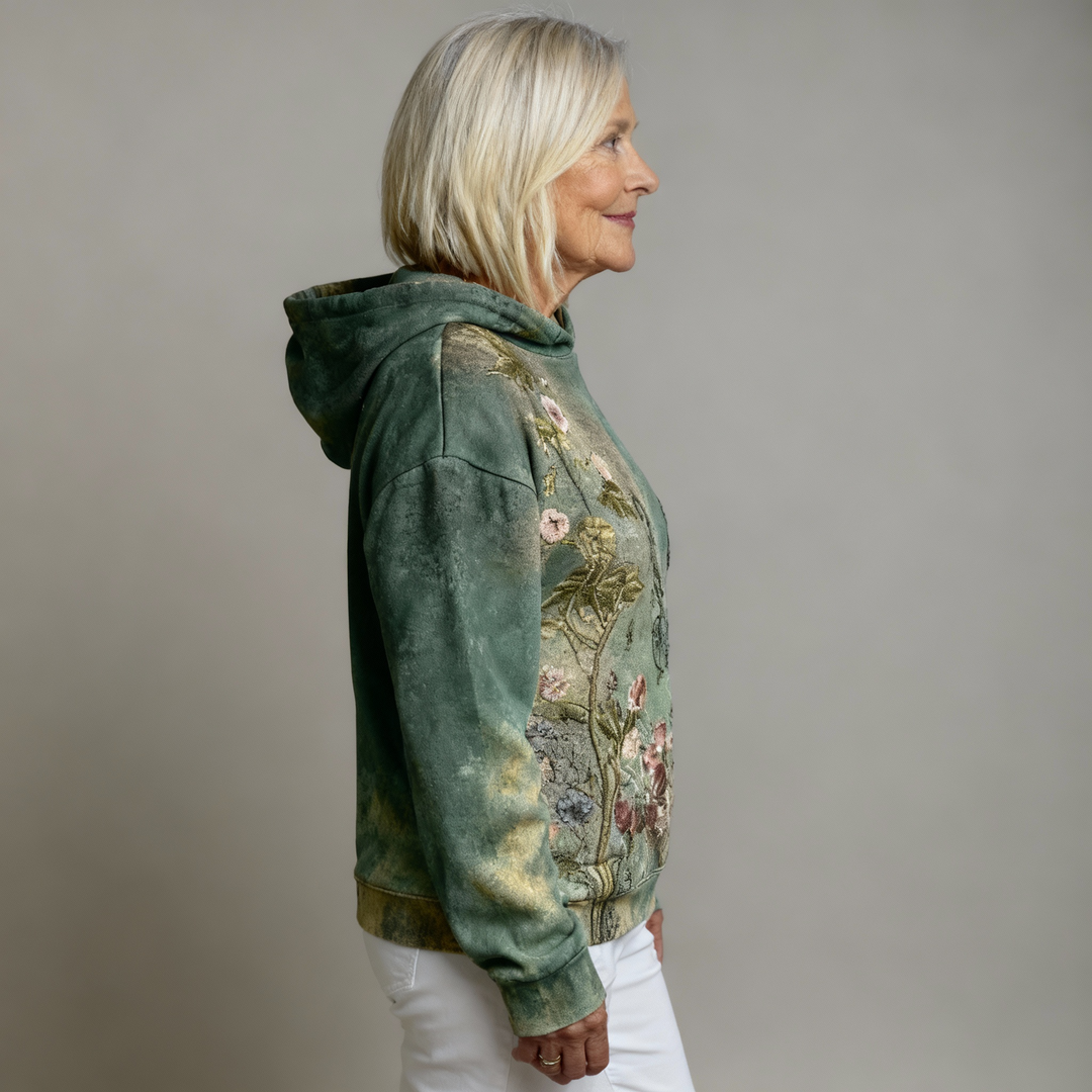 Wilhelmina | Warme Bloemenprint Hoodie