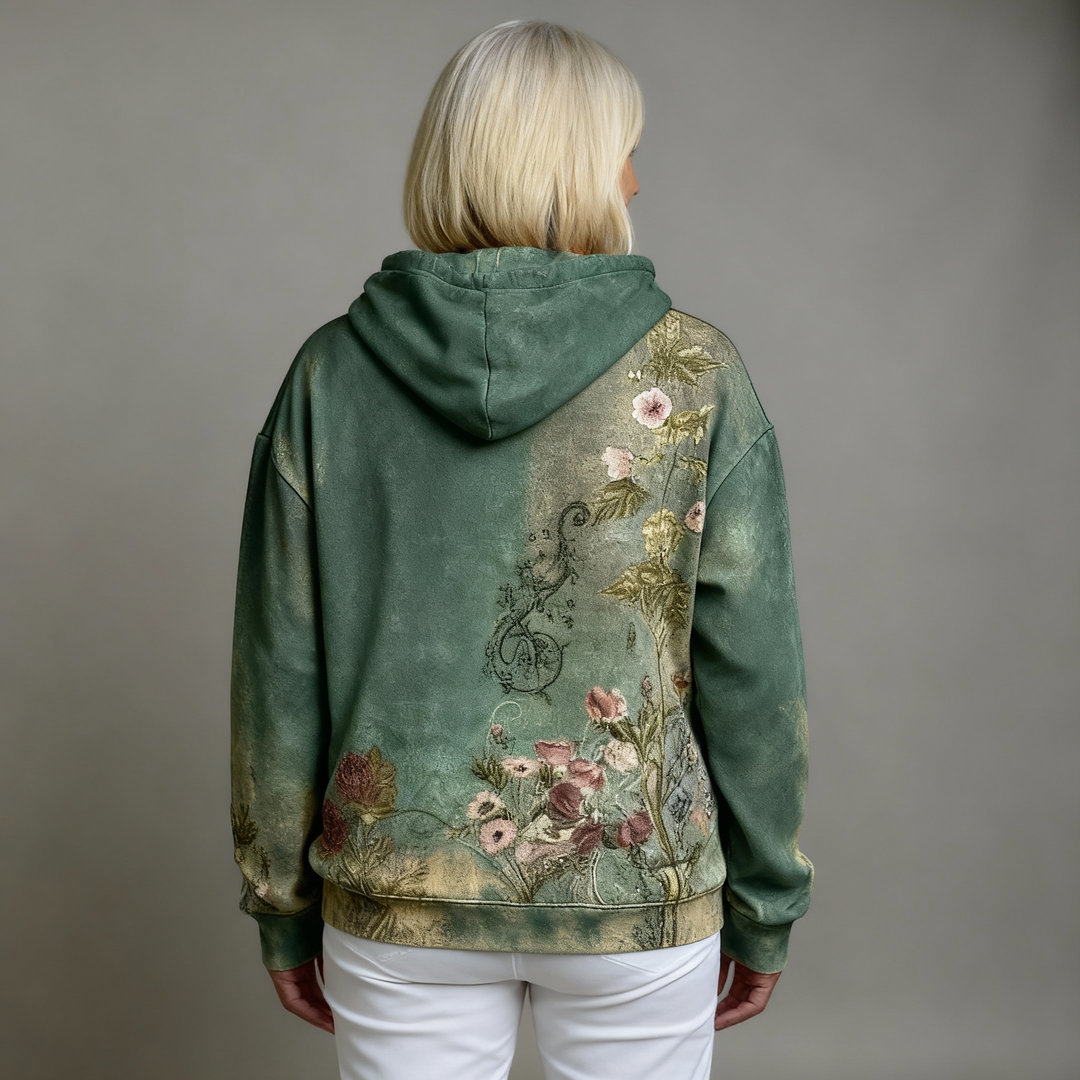 Wilhelmina | Warme Bloemenprint Hoodie