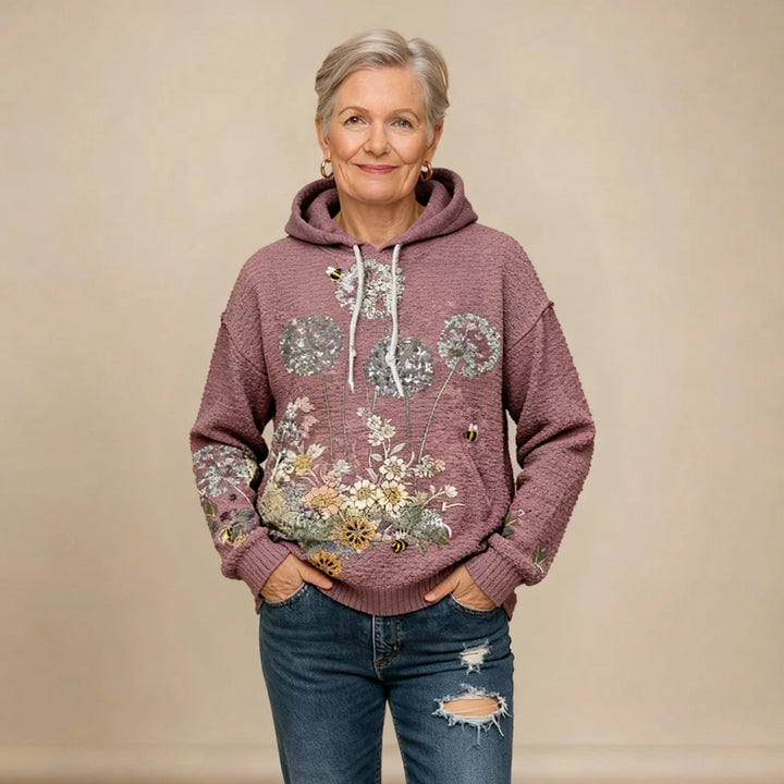 Aafje | Zachte Bloemenhoodie