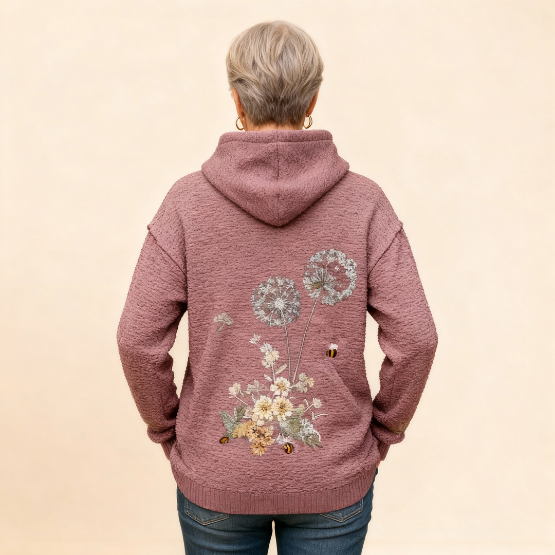 Aafje | Zachte Bloemenhoodie