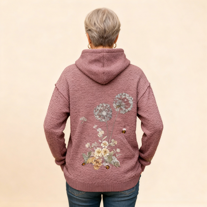 Aafje | Zachte Bloemenhoodie
