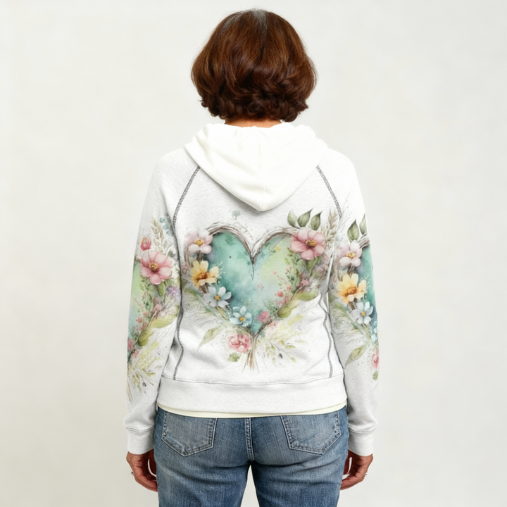 Leonoor | Ontspannen Hoodie met Bloemenhart