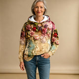 Alie | Zachte Capuchontrui met Bloemenprint
