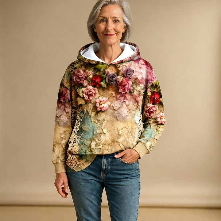 Alie | Zachte Bloemenhoodie