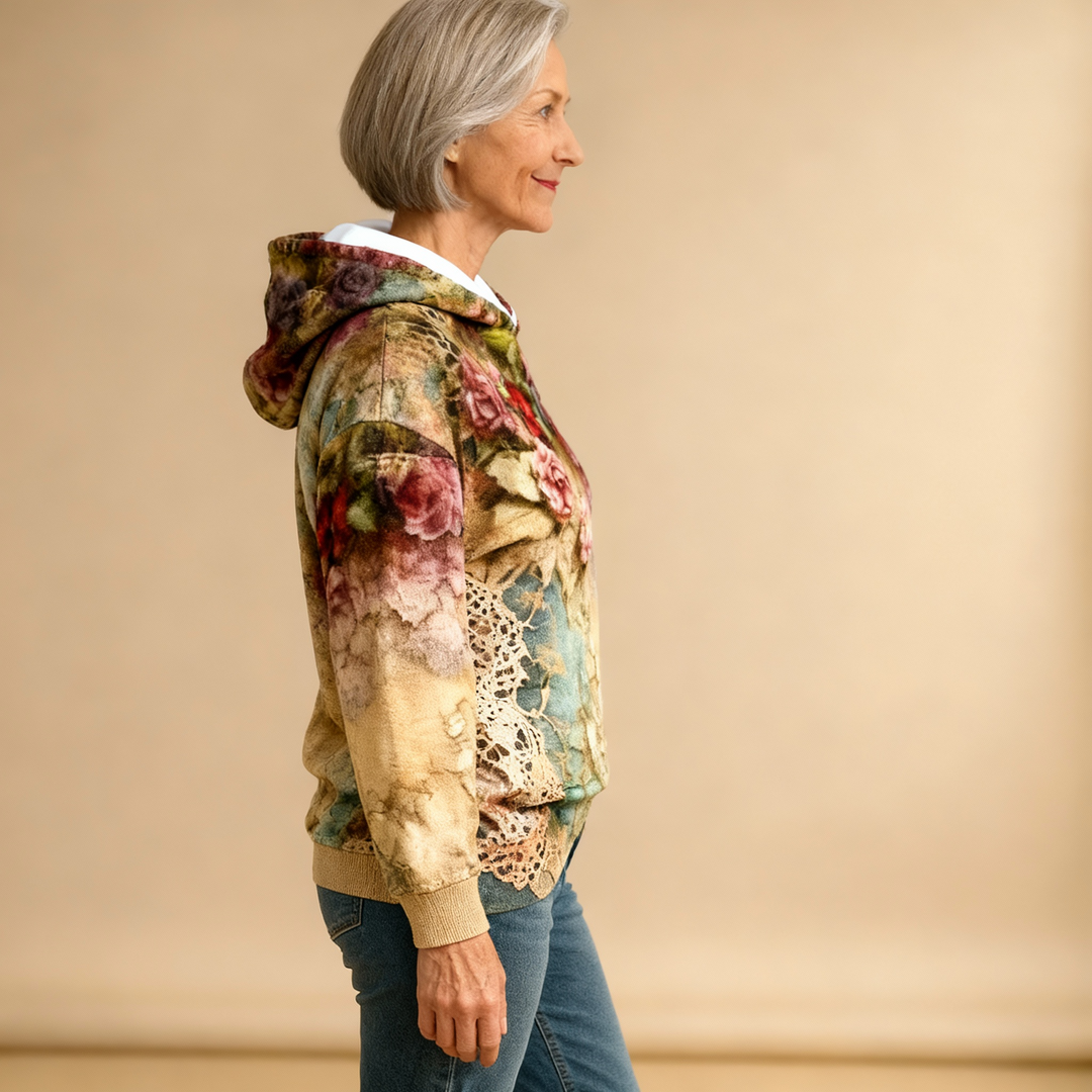 Alie | Zachte Bloemenhoodie