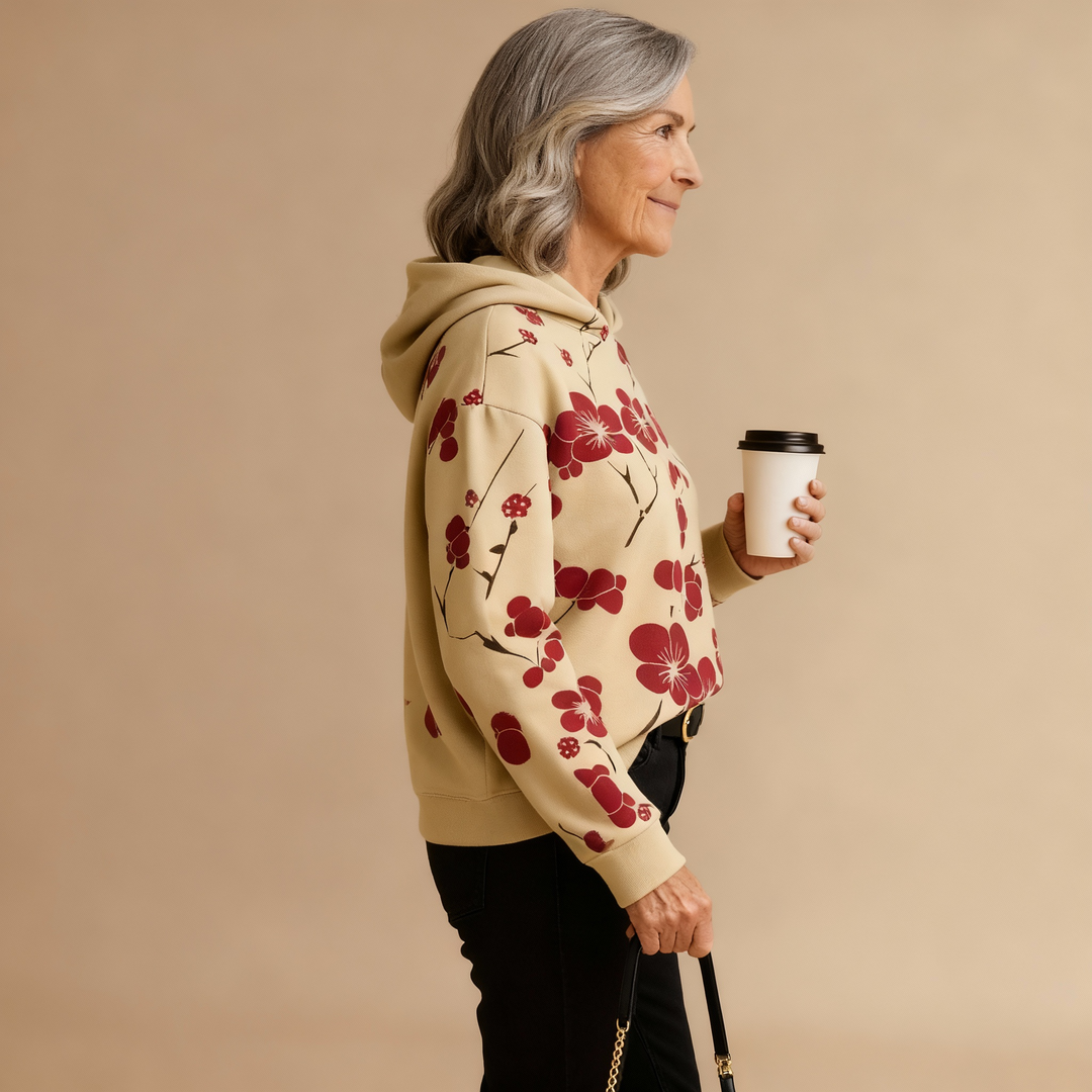 Yvonne | Sierlijke Bloemenhoodie