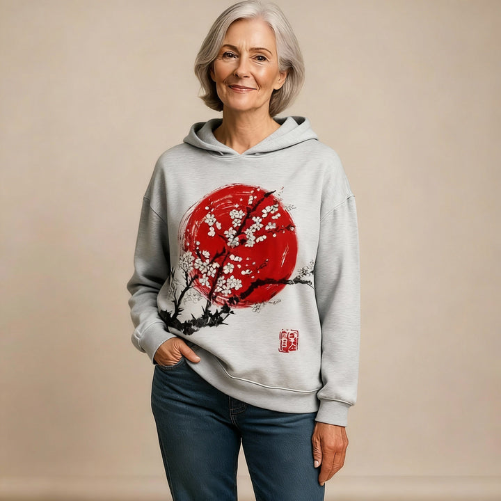 Willemijn | Comfortabele Hoodie met Bloesemprint