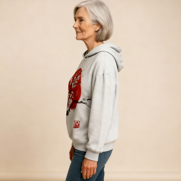 Willemijn | Comfortabele Hoodie met Bloesemprint