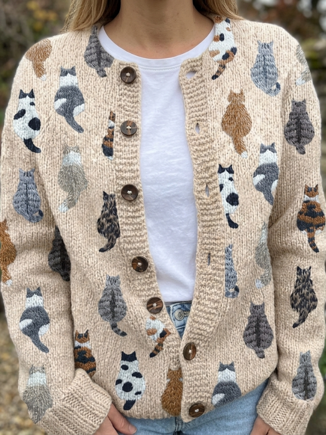 Agnes | Speels Kattenprint Vest