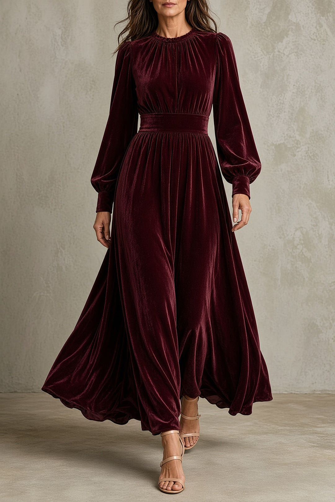 Hillegonda | Elegante Gedrapeerde Maxi-jurk