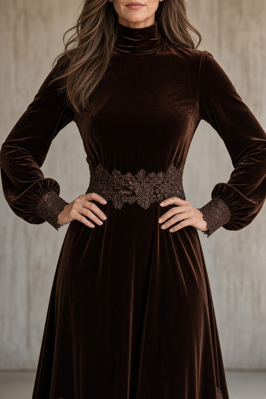 Henriëtte | Sierlijke Maxi-jurk met Kantdetails