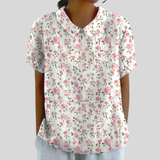 Johanna | Bloemenprint Blouse met Kraag