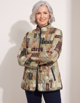 Sientje | Gewatteerd Jack met Patchworkprint