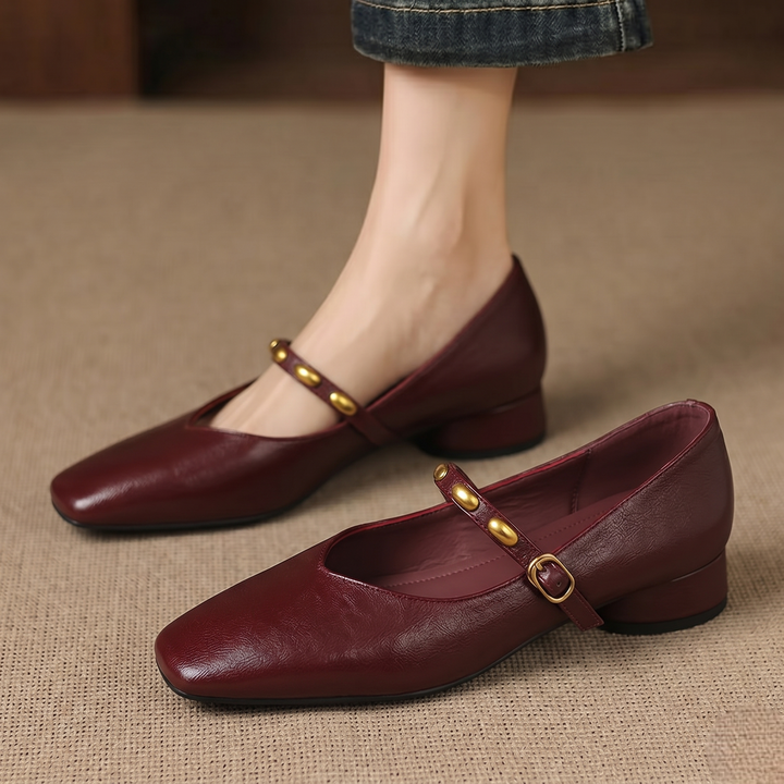 Jet | Klassieke Bandschoenen met Blokhak