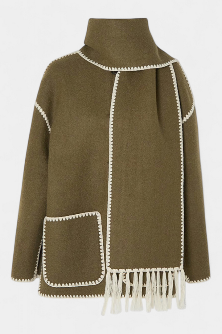 Dieke | Elegante Jas met Sjaalkraag