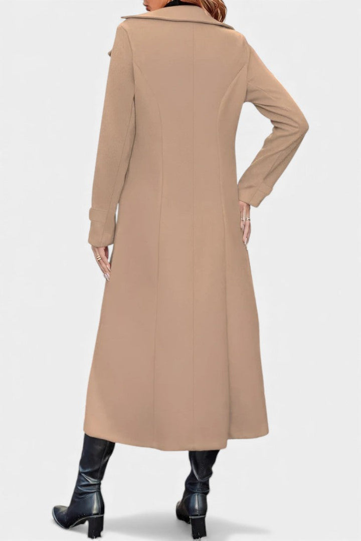 Julia | Elegante Lange Dubbelrij Mantel
