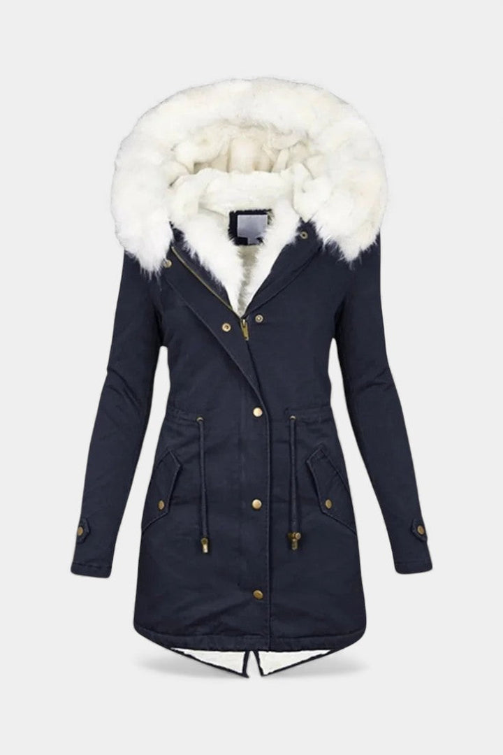 Mirjam | Warme Gevoerde Winterparka met Capuchon
