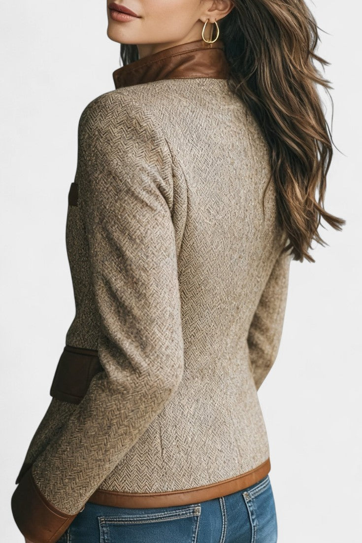 Aukje | Verfijnde Blazer met Opstaande Kraag