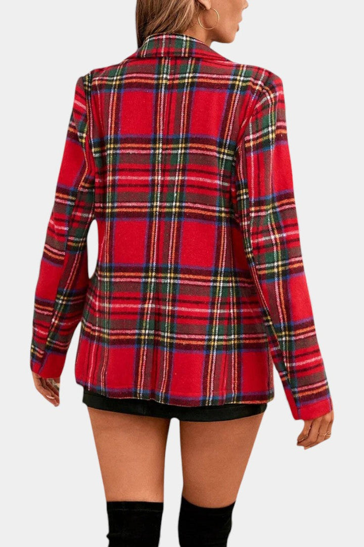 Suze | Geruite Blazer met Reverskraag