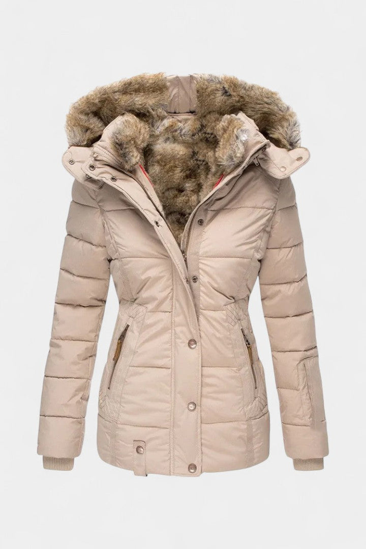 Cora | Gevoerde Winterjas met Capuchon