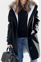 Jantien | Warme Lange Parka met Capuchon