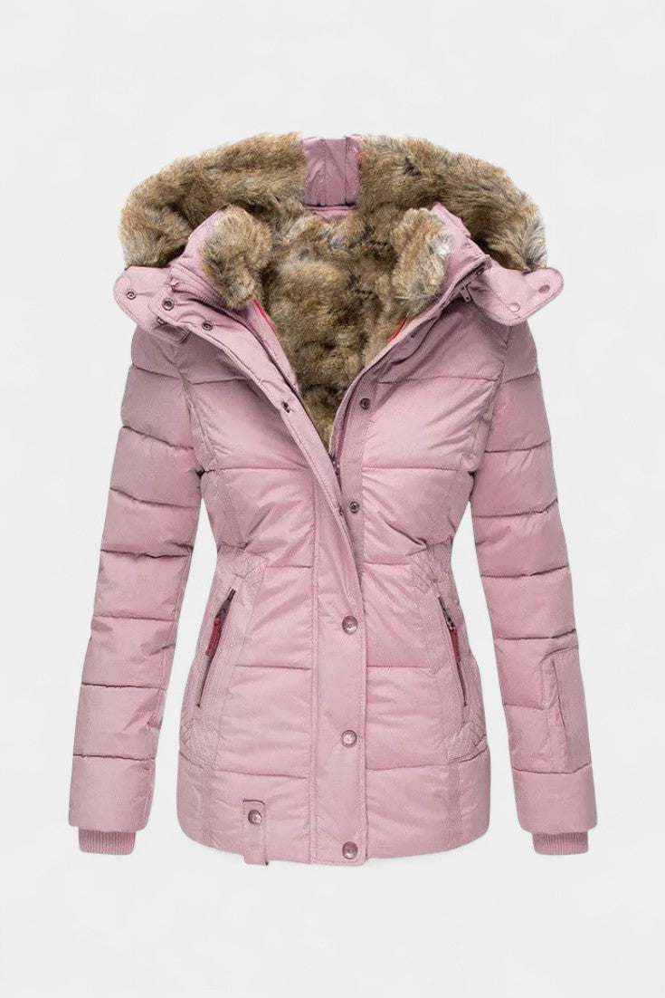 Cora | Gevoerde Winterjas met Capuchon